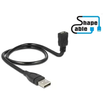 USB laidas DeLOCK 0,5 m USB 2.0-A / USB 2.0 Micro-B