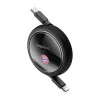 Baseus Free2Pull USB-C į USB-C įkrovimo laidas 100W, juodas (P10364500113-Z2)