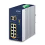 Nevaldomas jungiklis PLANET IGS-1020PTF-12V IP30 8 prievadų 10/100/1000T