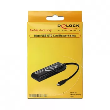 Kortelių skaitytuvas DeLOCK 91732 USB 2.0 Juodas