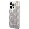 Karl Lagerfeld KLHCP14XLMNMS iPhone 14 Pro Max 6,7″ kietas dėklas sidabrinis / sidabrinis Liquid Glitter Monogram