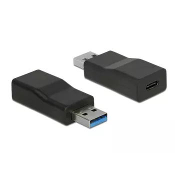 DeLOCK 65696 USB 3.1 Gen 2 Type-A į Type-C keitiklis, juodas