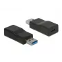 DeLOCK 65696 USB 3.1 Gen 2 Type-A į Type-C keitiklis, juodas