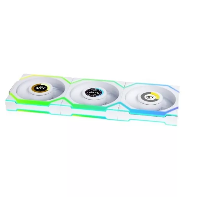 Lian Li UNI FAN SL Wireless 120 ARGB PWM ventiliatoriai korpusui, 120 mm, 3 vnt. su valdikliu, balti