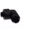 Eiszapfen 16/10mm įsukama jungtis 90° pasukama G1/4, juoda, minkštoms žarnoms (PVC, silikonas, neoprenas)