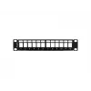 Užpildymo skydelis stovo LANBERG PPKS-9112-B, 12 prievadų, 1U, metalinis, pilkas, 254×44,5×99,3 mm