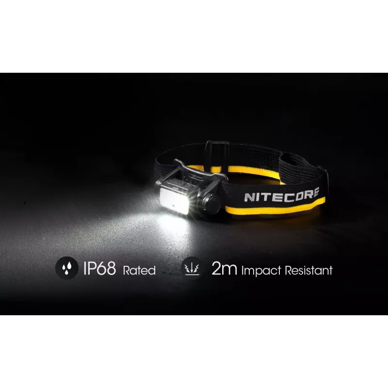 Priekinė lemputė su galvos juosta Nitecore NU40 Juoda LED 2 lempos IP68