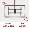 Lubinis TV laikiklis MACLEAN MC-112B, maks. 60 kg, reguliuojamas pakreipimas ir sukimas