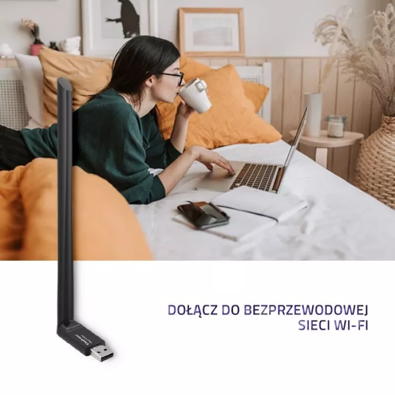Belaidis USB adapteris Qoltec 57001 WLAN 150 Mbit/s
