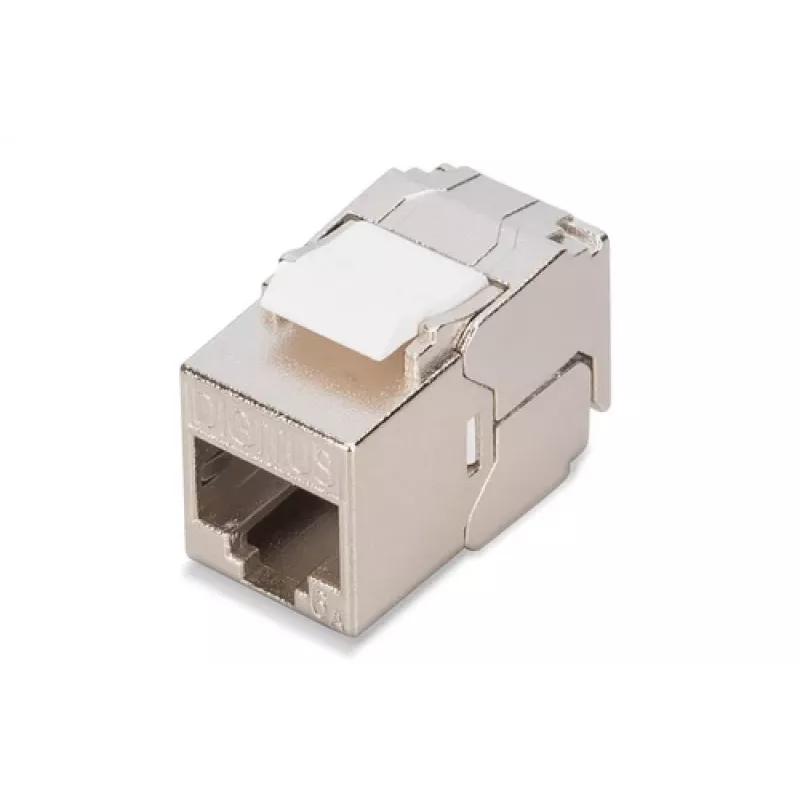 Keystone modulis Digitus CAT 6A RJ-45 ekranuotas sidabrinis 1 vnt.