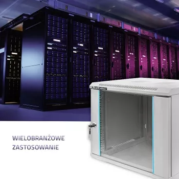 Rack spinta QOLTEC 19 colių 9U 600x500x600 sieninė arba ant grindų montuojama serverinė