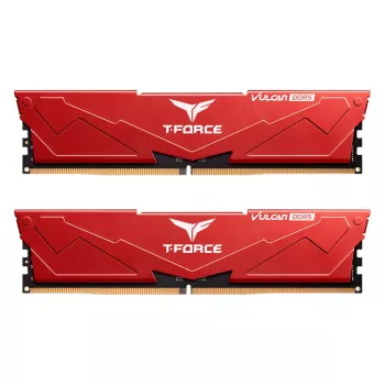 Team Group VULCAN FLRD532G6000HC30DC01, 32 GB, 2 x 16 GB, DDR5, 6000 MHz, 288-pin DIMM, Raudona