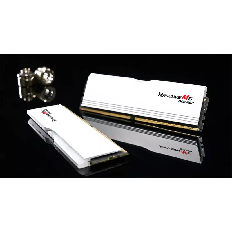 G.Skill Ripjaws M5 Neo RGB 64 GB (2x 32 GB) DDR5-6000 MHz atminties rinkinys, baltas, AMD EXPO