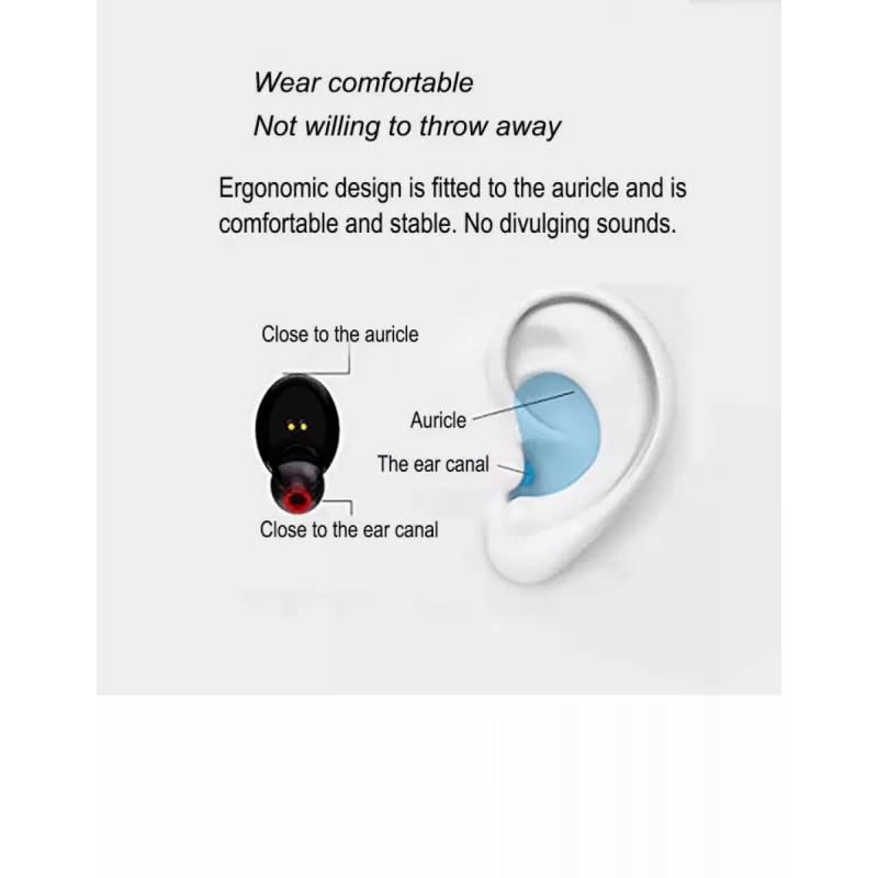 Belaidės ausinės V.Silencer Ture Wireless Earbuds juodos/raudonos