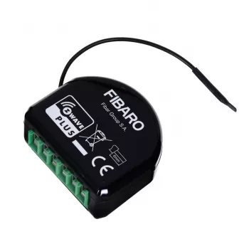 Dimmer 2 Z-Wave Plus universalus reguliavimo modulis apšvietimui, 250 W, 3,6 V, juodas