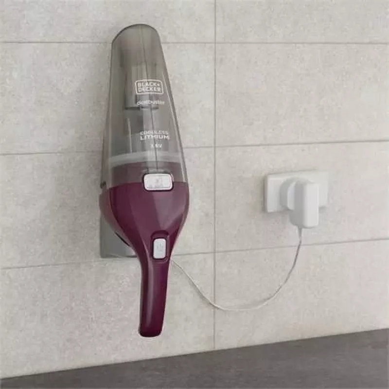 Rankinis dulkių siurblys Black & Decker NVC115W Pilka, Violetinė, Be maišelio