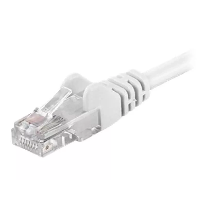 Wentronic Goobay CAT 5e jungiamasis kabelis, U/UTP, baltas, 0,25 m - CCA variu dengtas aliuminis (68614)