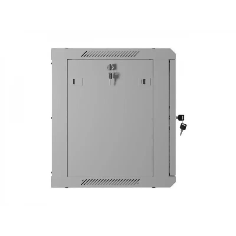 19 colių 9U 600x450 pilkas sieninis spintos stovas Lanberg su perforuotomis durelėmis
