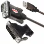 UNITEK Y-105A serijinis kabelis juodas 1,5 m USB-A į DB-9