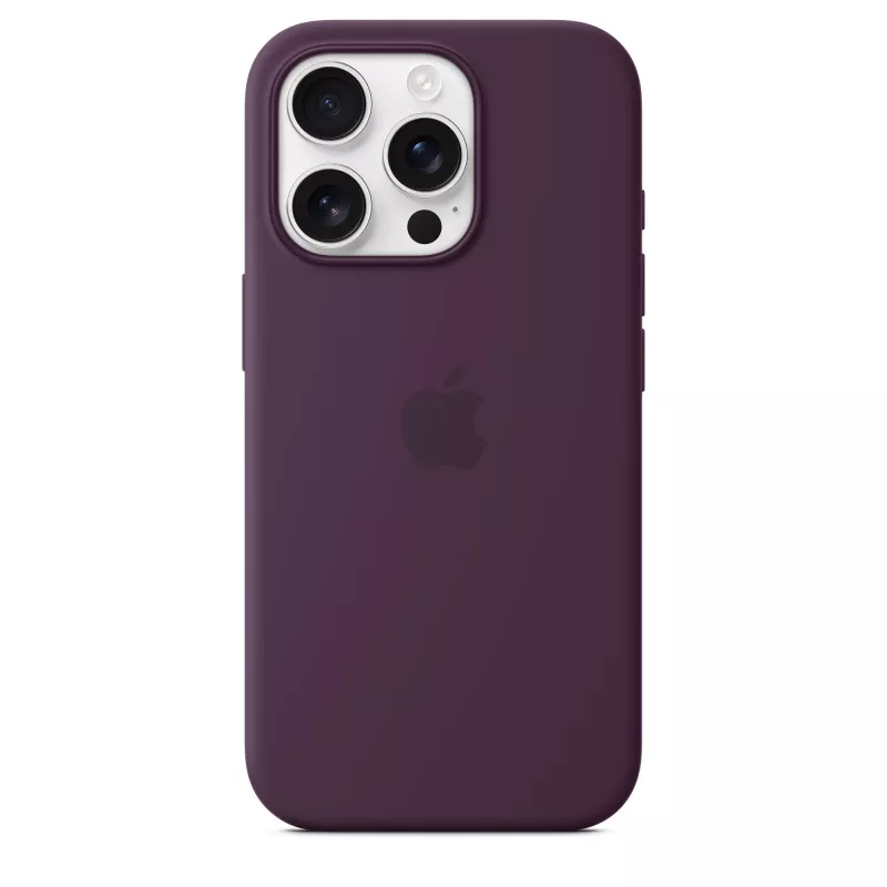Apple iPhone 16 Pro Silikoninis Dėklas su MagSafe - Slyvinė