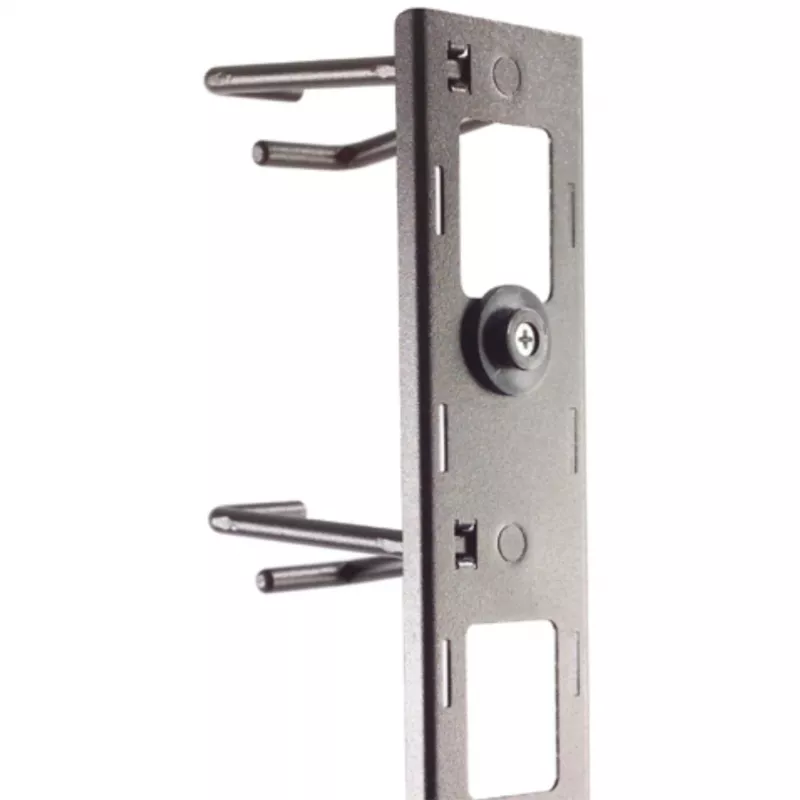 APC NetShelter vertikalus kabelių tvarkytuvas, kabelių žiedai, 8 vnt., juoda, 55 mm x 766 mm x 85 mm