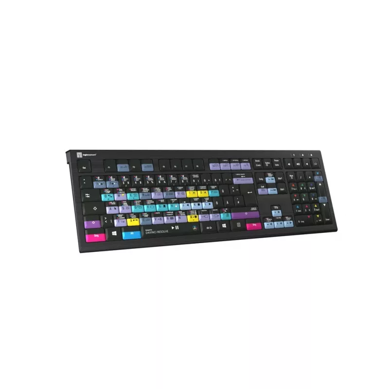 Logickeyboard ASTRA 2 DaVinci Resolve klaviatūra LKB-RESB-A2PC-DE, USB, QWERTZ vokiška (DE), PC, juoda