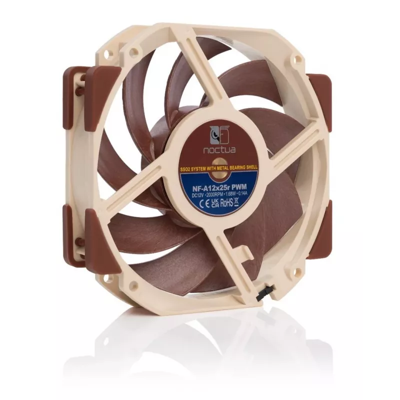 Ventiliatorius Noctua NF-A12X25R PWM 12 cm smėlio rudos spalvos 2000 RPM 102,1 m³/h