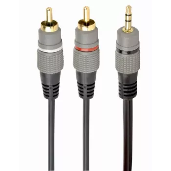 Garso kabelis 3.5 mm į 2 RCA 2.5 m / auksuotas GEMBIRD CCA-352-2.5M