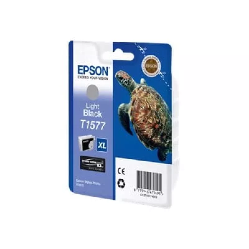 Epson Turtle T1577 Šviesiai juoda, didelės talpos (XL), pigmentinis rašalas, 25,9 ml, 1 vnt., 23000 puslapių