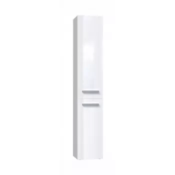 Laisvai pastatoma vonios spintelė NEL II BIEL POŁ – 5 lentynos, 310×300×1740 mm, balta