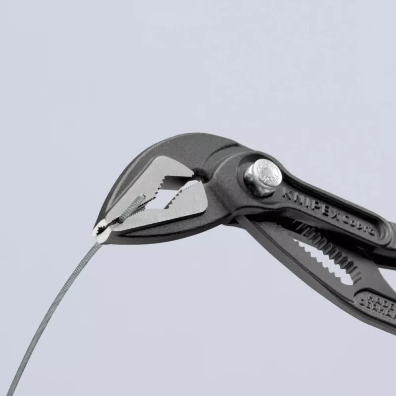 Vandentiekio replės Knipex Cobra ES 87 51 180 SB – reguliuojamas žiaunų plotis 0–45 mm