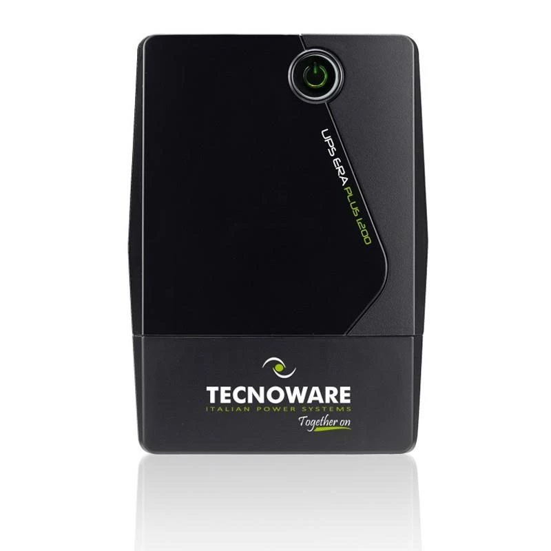 Nepertraukiamo maitinimo šaltinis TECNOWARE Era Plus 1600 – linijinis interaktyvus UPS 1,6 kVA / 1120 W, 2 AC lizdai, USB B tipas, juodas