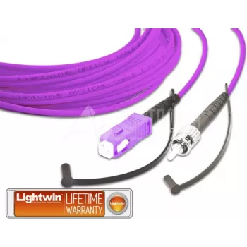 Lightwin aukštos kokybės vieno pluošto LWL šuoliukas, MM OM4, SC – ST, 2,0 m (LSP-50 SC-ST 2.0 OM4)