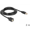 USB laidas DeLOCK USB2.0-B 2m USB B juodas