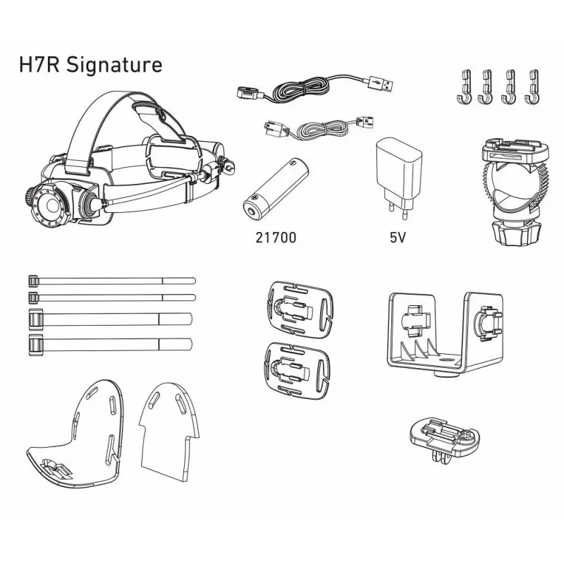 Žibintuvėlis ant galvos Ledlenser H7R Signature Black