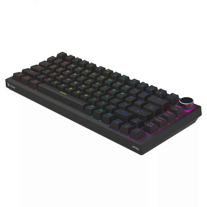 Savio ASTRAL BLACK JADE klaviatūra žaidimams Gaming USB QWERTY US International