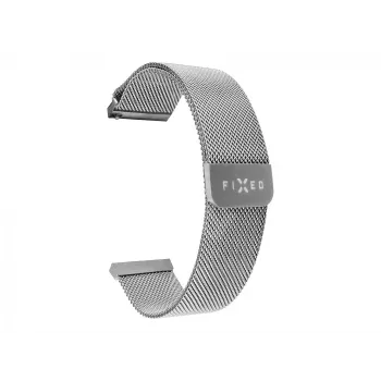 Laikrodžio tinklelio apyrankė FIXED FIXMEST-20MM-SL — 20 mm sidabrinė metalinė juosta su greito atsegimo sistema