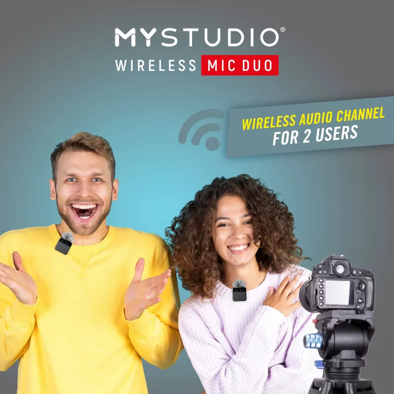 Belaidžio mikrofono rinkinys Easypix MyStudio Wireless Mic Duo 62022