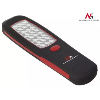 Dirbtuvės lempa MACLEAN MCE03 — 24 LED, magnetinis pagrindas ir kabliukas, maitinama baterijomis (3×AAA)