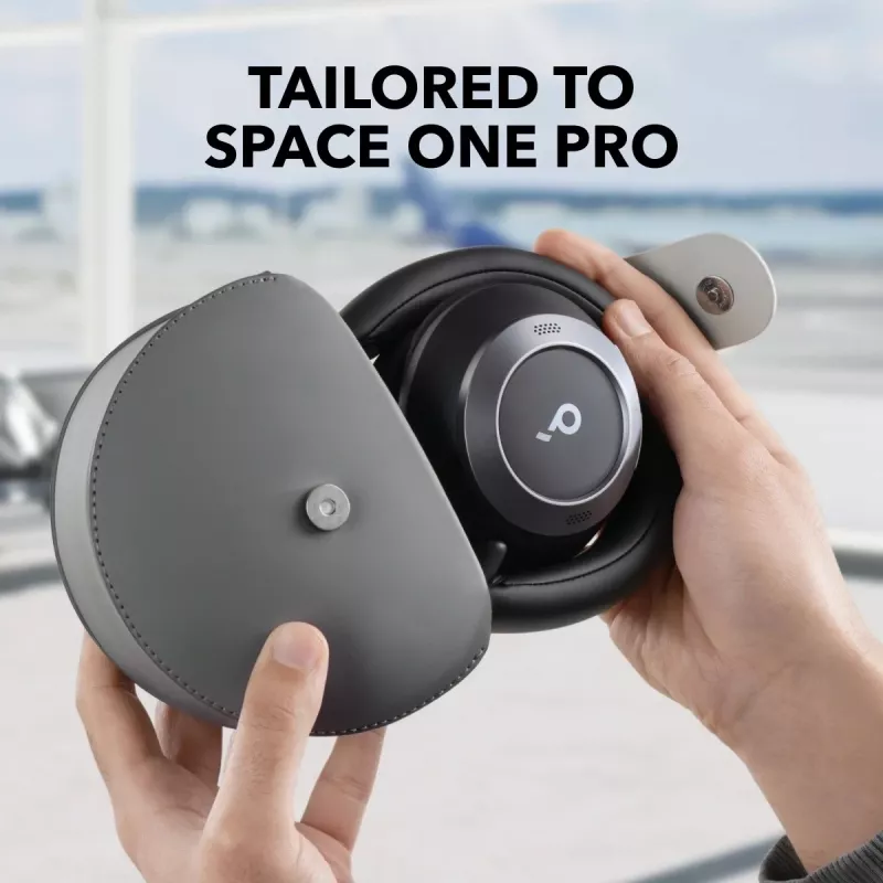 Dėklas ausinėms Anker Soundcore Space One Pro su magnetiniais metaliniais mygtukais, pilkas