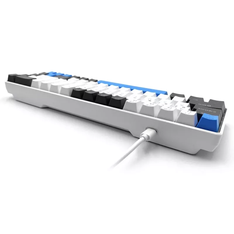Mechaninė klaviatūra MEDIA-TECH MT1259 Red Core MX60, 60 % formos faktorius, CHERRY MX Red jungikliai, RGB apšvietimas, USB, aukšto profilio klavišai
