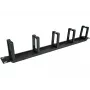 Alantec PK048 1U 19 inch kabelių tvarkytuvas su šepečiu ir 5 plastikiniais laikikliais