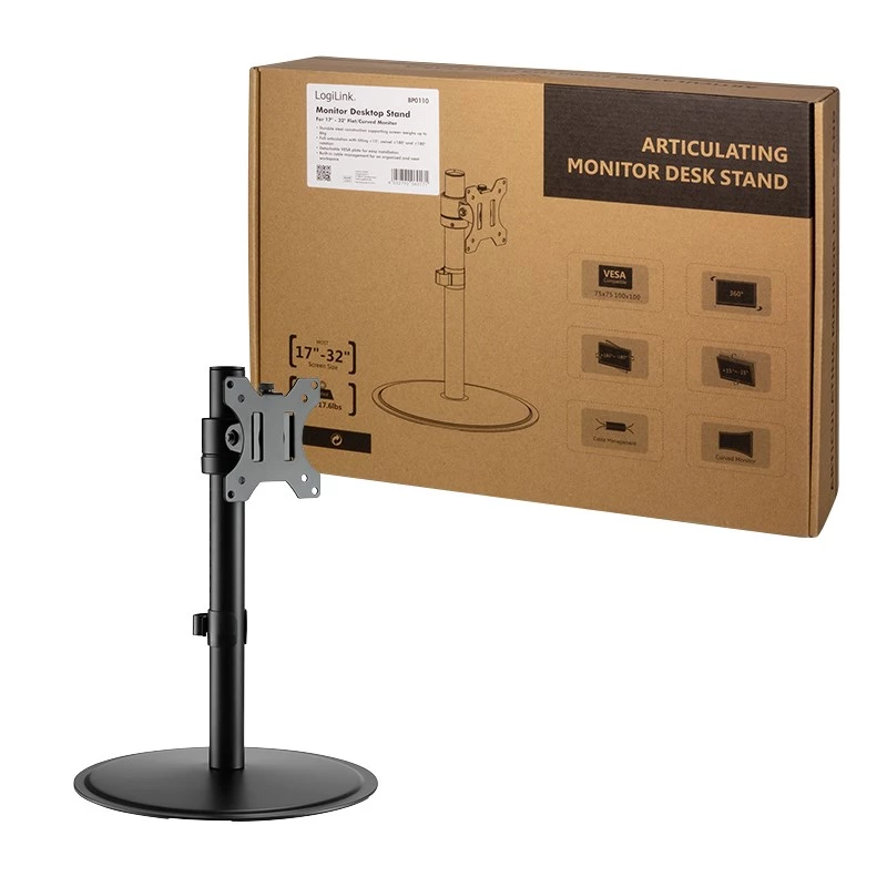 Monitorio stovas LogiLink BP0110 81,3 cm (32 col.) stalinis juodas