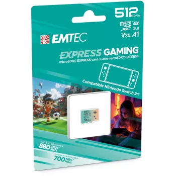 „Emtec“ 512GB UHS-I U3 V30 A1 EXPRESS „Switch 2“ atminties kortelė „microSD“