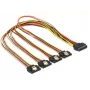 SATA maitinimo laidas DeLOCK 60158 0,5 m SATA 15 kontaktų → 4 × SATA 15 kontaktų įvairiaspalvis