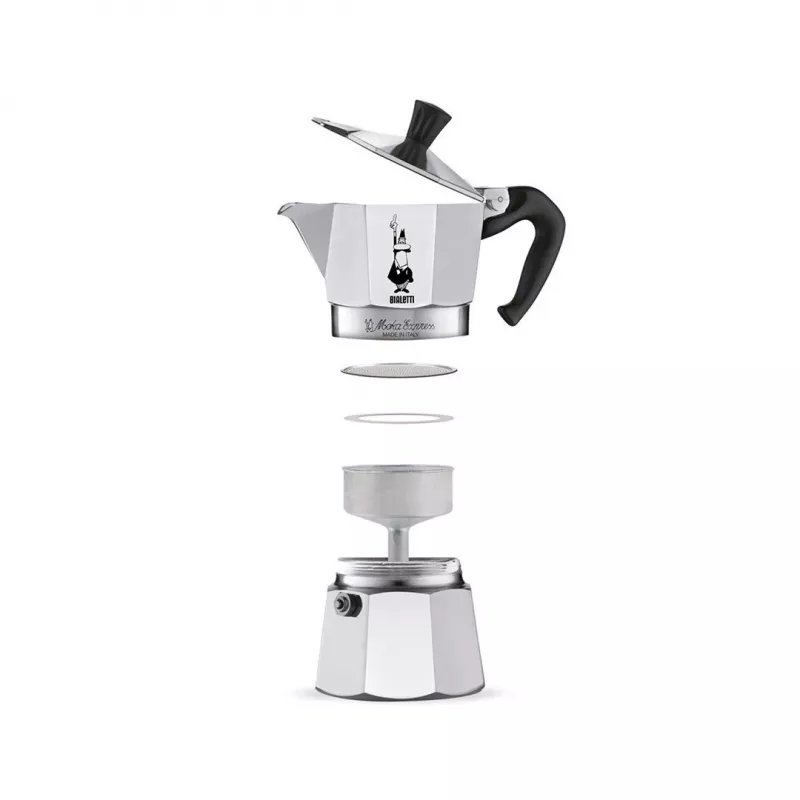 Bialetti Moka Express kavinukas 0,06 L aliuminis, juodas