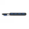 USB šakotuvas Port Designs 900121 USB 3.2 Gen 1 Type-A 5000 Mbit/s juodas