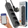Maitinimo blokas GEMBIRD TSL-PS-F4U-02 su 4 PL kištukiniais lizdais ir USB įkrovikliu, juodas