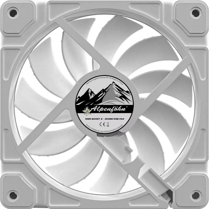 ALPENFÖHN Wing Boost 3 ARGB 120mm ventiliatorių 3 rinkinys Baltas