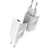 Įkroviklis Baseus Quick Charger CCALL-BX02, 24 W maks., USB Fast Charge 3.0, baltas, 100–240 V